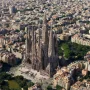 Vista aérea de la Sagrada Familia de Barcelona